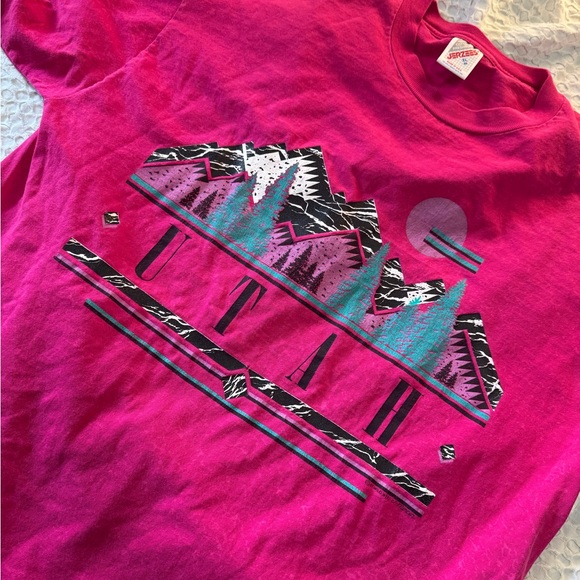 Jerzees Tops - Jerzees Hot Pink Utah Graphic Women’s Tee